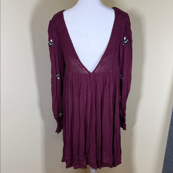 Free People Mohave Moya Embroidered Boho Mini Dress (DJ2) - Picture 6 of 9